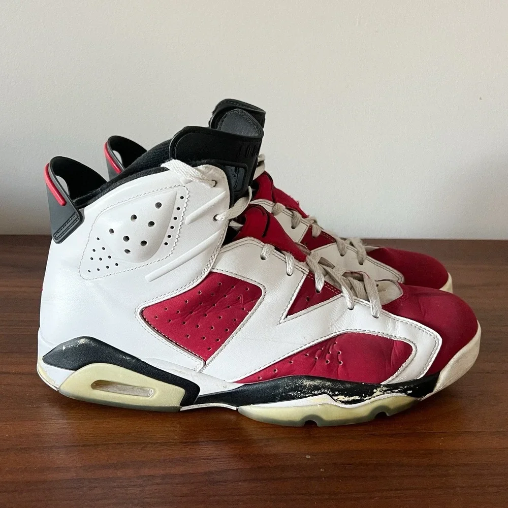 Air Jordan 6 Retro Carmine 2014‎ Size 12 Red White Black OG Box 384664-001
